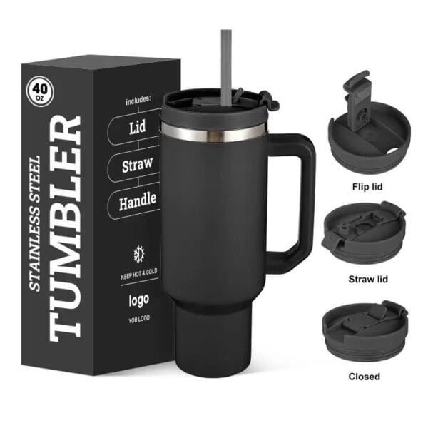 Stainless Steel Insulated Water Tumbler with Lid and Straw |12hr Hot & 8hr Cold|Fits Cup Holder| Leak Proof| for Gym, Office,Travel| - Image 3