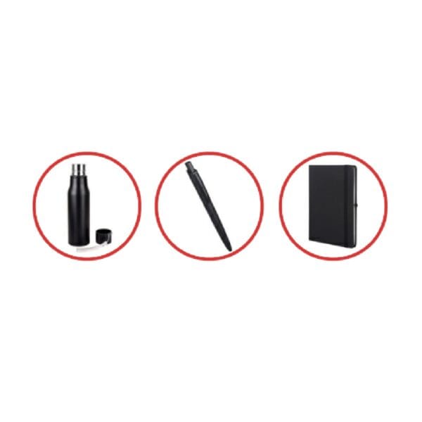 Treggen Black 3 in 1 Gift Set (Sipper Bottle, Pen, Diary) - Image 3