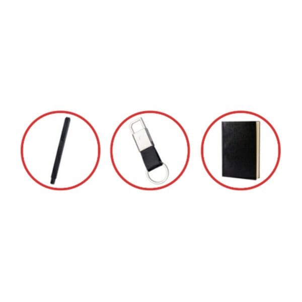 Treston 4 in 1 Black Combo Gift Set (Bottle, Pen, Keychain, Soft Bound Diary) - Image 3