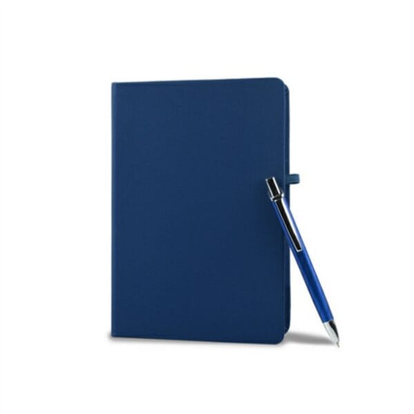 Blue Corporate Diary with Pen