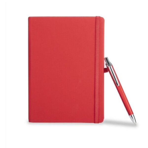 Red Corporate Diary With Pen