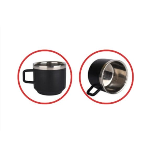 Honor Matte Black Temperature Bottle With 3 Steel Cups Gift Set - Image 3