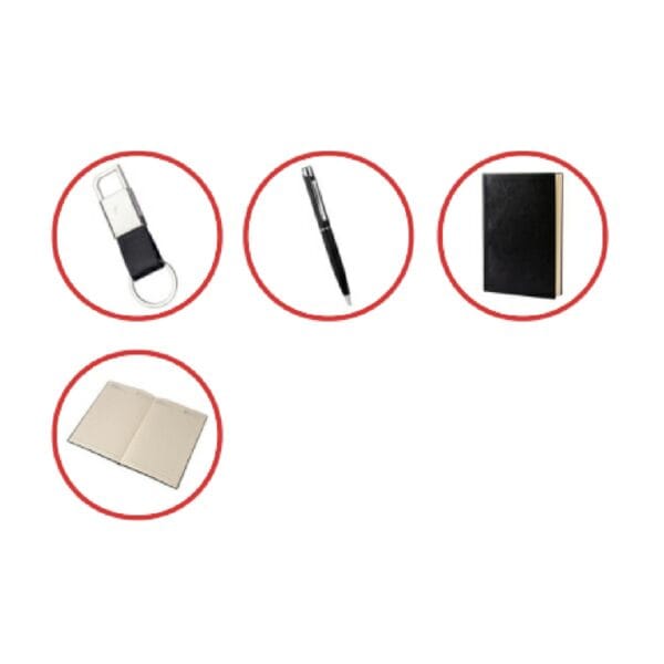 Impetus 4 in 1 Black Gift Set (Bottle, Pen, Keychain, Soft bound diary) - Image 3