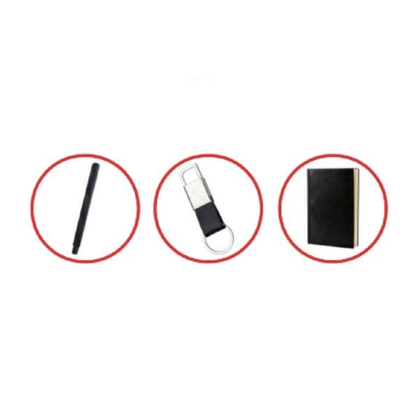 Treston 4 in 1 Black Combo Gift Set (Bottle, Pen, Keychain, Soft bound diary) - Image 3
