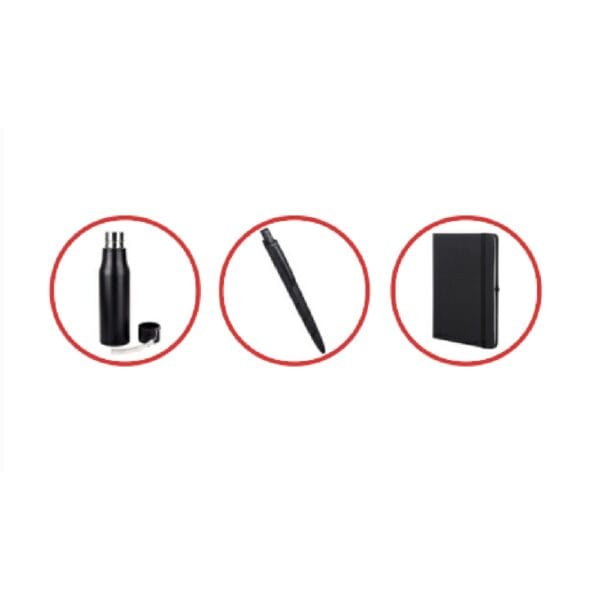 Treggen Black 3 in 1 Gift set (Sipper bottle, pen, diary) - Image 2