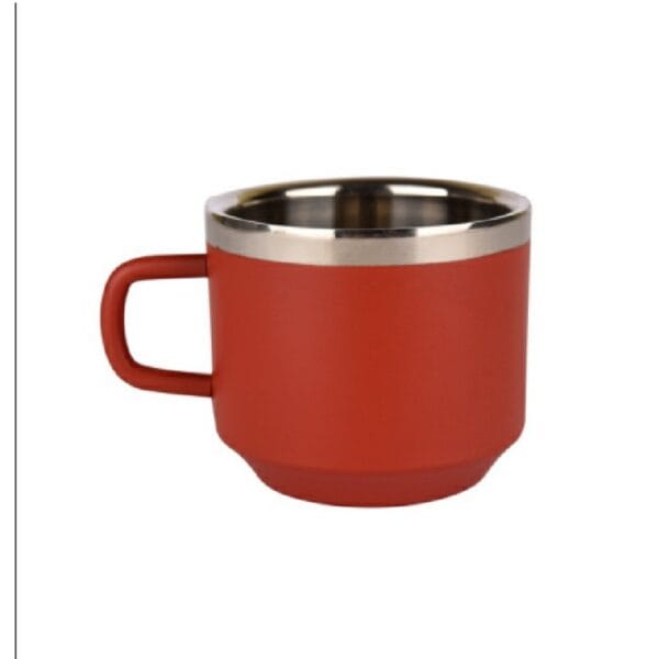 Trillion (Satin) Red Temperature Bottle With 2 Steel Cups - Image 2