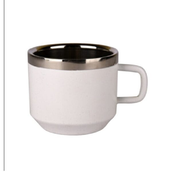 Trillion (Satin) White Temperature Bottle With 2 Steel Cups Gift Set - Image 2