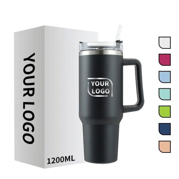 Stainless Steel Insulated Water Tumbler with Lid and Straw |12hr Hot & 8hr Cold|Fits Cup Holder| Leak Proof| for Gym, Office,Travel|
