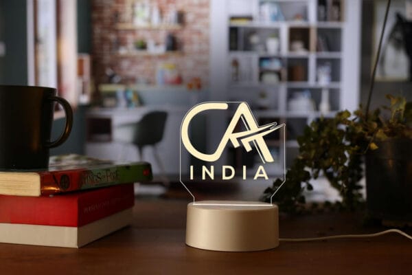 Personalized Name CA Chartered Accountant LED Table Lamp | Birthday Thank You Graduation Gifts for Company CA - Image 2