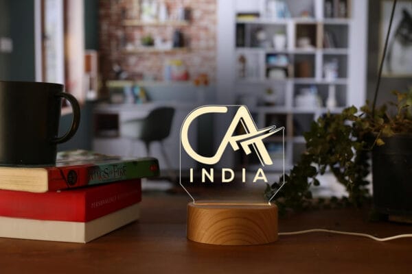Personalized Name CA Chartered Accountant LED Table Lamp | Birthday Thank You Graduation Gifts for Company CA - Image 3