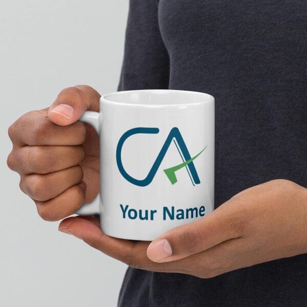 CA Personalized with Your Name Printed White Ceramic Coffee/Tea/Milk Mug -(300ml) (White) - Image 2