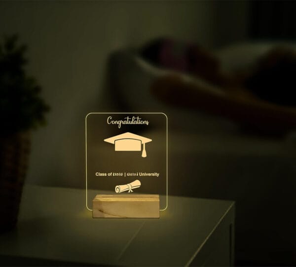 Customized Led Night Lamp Graduation Gift for Students (Warm White Light) - Image 3