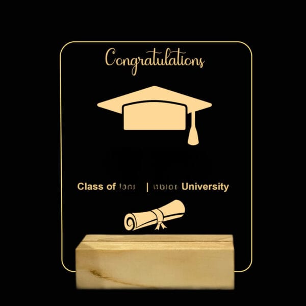 Customized Led Night Lamp Graduation Gift for Students (Warm White Light) - Image 2